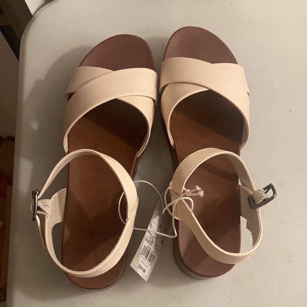 Nwt Universal Thread Goods Co Platform Beige/Brow… - image 6